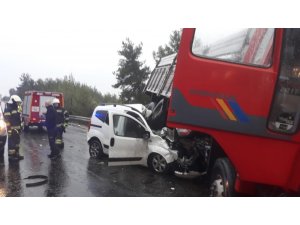 Denizli’de trafik kazası: 1 ölü, 2 yaralı