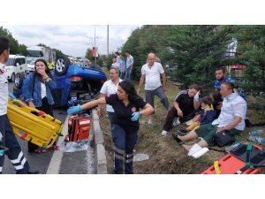 Samsun’da yemekten dönen aile kaza yaptı: 9 yaralı