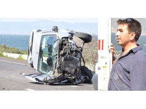 Bafa Gölü yolunda feci kaza