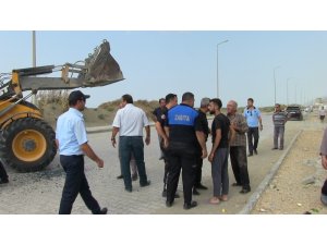 Görüntü kirliliği oluşturan yapıların yıkımında arbede