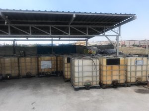 Nakliye firmasına ait yer altı tankında 13 bin litre kaçak akaryakıt ele geçirildi