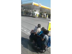 Okul servisi gibi motosiklet