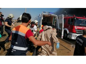 Tuzla’da yangın sırasında tanker patladı