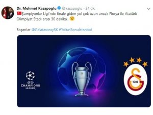 "Başarılar Galatasaray, yolun sonu İstanbul"