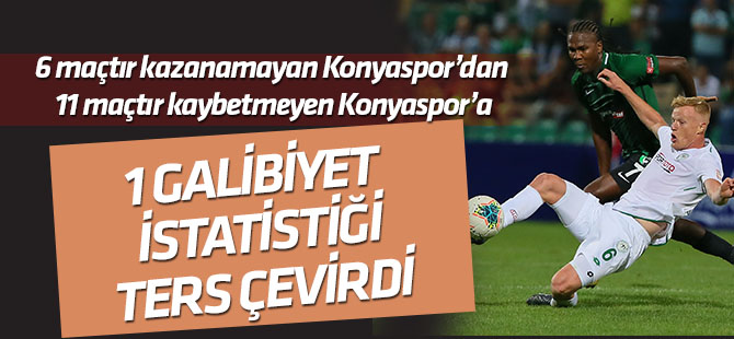 6 maçtır kazanamayan Konyaspor'dan 11 maçtır kaybetmeyen Konyaspor'a