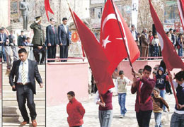 BDP'li başkan askeri protesto etti