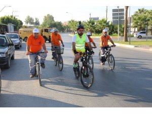 Toroslar Belediyesi personeli pedal çevirdi