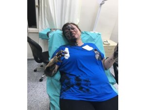 İş kadınını darp edip, yanıcı madde döken zanlı tutuklandı