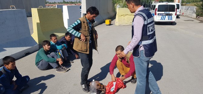 Konya'ya gelmek isteyen göçmenler yakalandı
