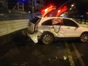 Fatsa’daki trafik kazası güvenlik kamerasında