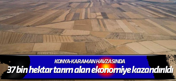 79 bin hektarlık alan ekonomiye kazandırıldı