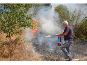 Manavgat’ta makilik alanda çıkan yangın kontrol altına alındı