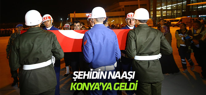 Şehit Teğmen'in naaşı Konya'ya getirildi