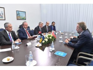 TBMM Başkanı Şentop, Katar Şura Konseyi Başkanı Al Mahmoud ile görüştü