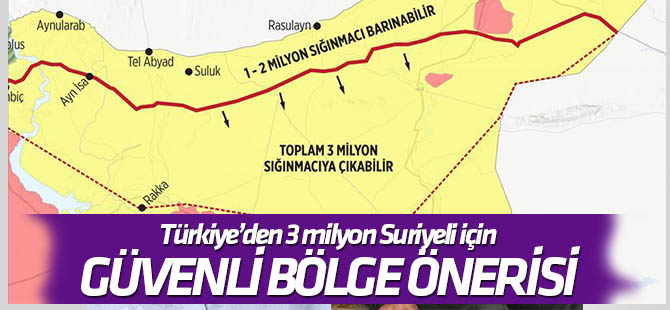 Türkiye 3 milyon Suriyeli için güvenli bölge önerdi