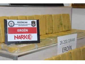 Erzincan'da 28 kilo 200 gram eroin ele geçirildi