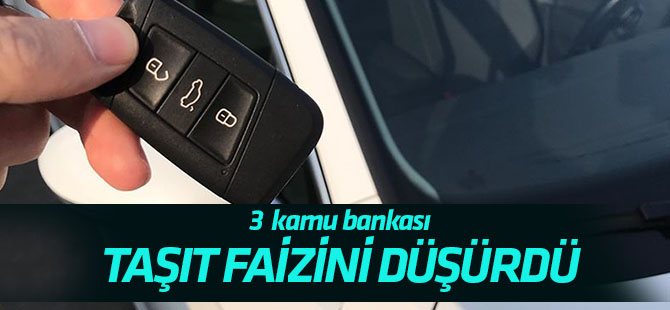 3 kamu bankası taşıt kredisi faiz oranını düşürdü