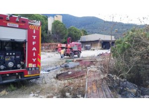 Şantiyede yangın çıktı