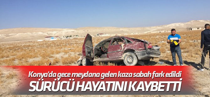 Gece meydana gelen kaza sabah fark edildi