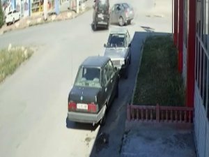 Kaza anı güvenlik kamerasında