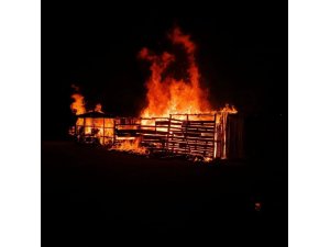 Elazığ’da odunluk yangını