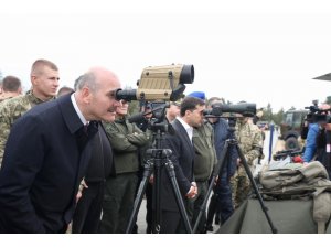 Bakan Soylu Ukrayna’da tatbikatı izledi