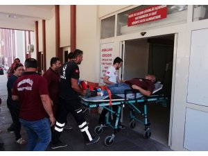 İş makinesinden düşen operatör yaralandı