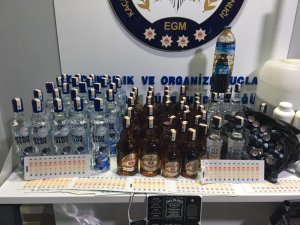 Kaçak içki imalathanesine operasyon