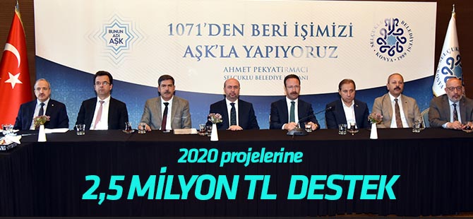 Selçuklu’dan 2020 yılı projelerine 2 milyon 500 bin TL destek