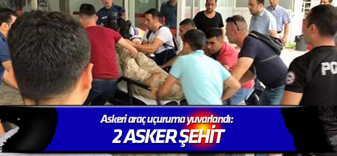 Askeri araç uçuruma yuvarlandı: 2 ASKER ŞEHİT