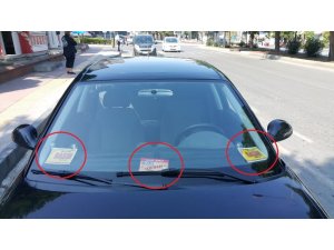 Aracında 4 farklı sahte basın kartı olan sürücü gözaltına alındı