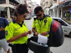 Samandağ’da motosiklet denetimi