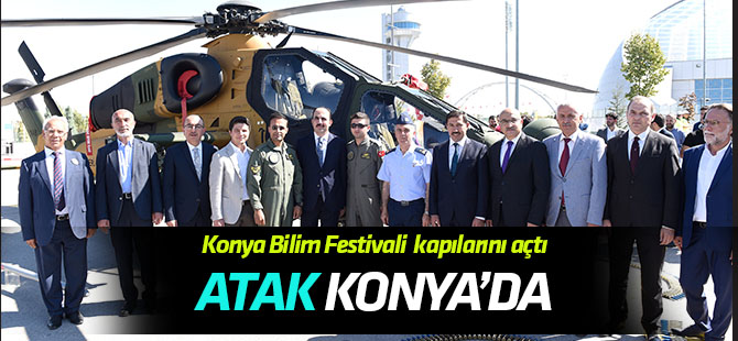 Milli savaş helikopteri "Atak" Konya Bilim Festivali'nde