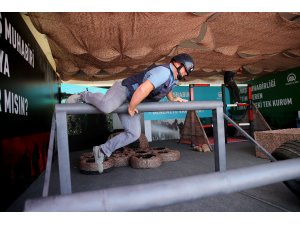 Etnospor'daki AA çadırında sıkı mücadele