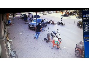 Dehşet veren kaza saniye saniye kamerada