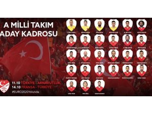 A Milli Takım’ı Arnavutluk ve Fransa maçı aday kadrosu belli oldu