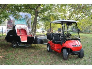 Atlar ölmesin diye elektrikli fayton üretildi