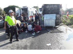 Otobüsün çarptığı belediye işçisi hayatını kaybetti