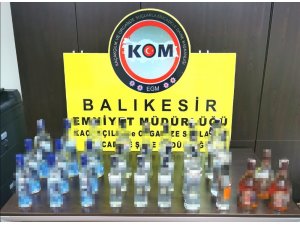Karesi’de kaçak içki ve sigara operasyonu