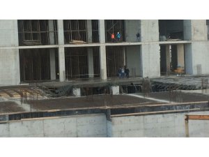 Trabzon’da cami inşaatında çökme meydana geldi: 2 yaralı