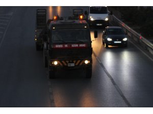 Suriye sınırına askeri araç sevkiyatı