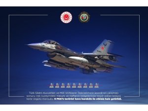 Irak’ın kuzeyine hava harekatında 9 PKK’lı etkisiz hale getirildi
