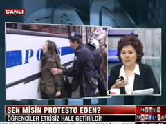 Ayşenur Arslan canlı yayında polise saydırdı!