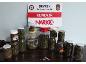 Devrek’te 1 kilo 320 gram kenevir ele geçirildi