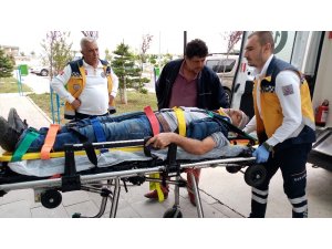 Otoyol inşaatında görünmez kaza