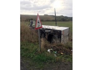 Tabela önünde trafik kazası