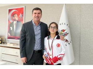 Balkan Şampiyonu, başarısını Başkan Ercengiz’le paylaştı