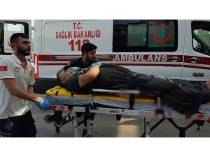 Bacağını spiralle kesen kişi ağır yaralandı