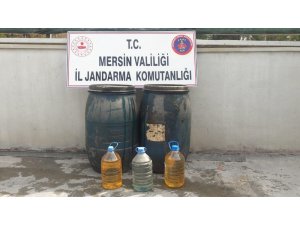 Tarsus’ta 125 litre sahte içki ele geçirildi