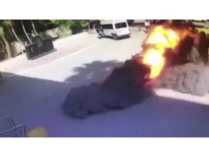 Roketin düşme anı kamerada